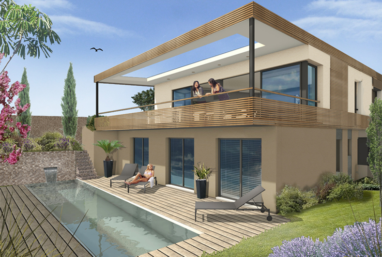 3 villas vue mer